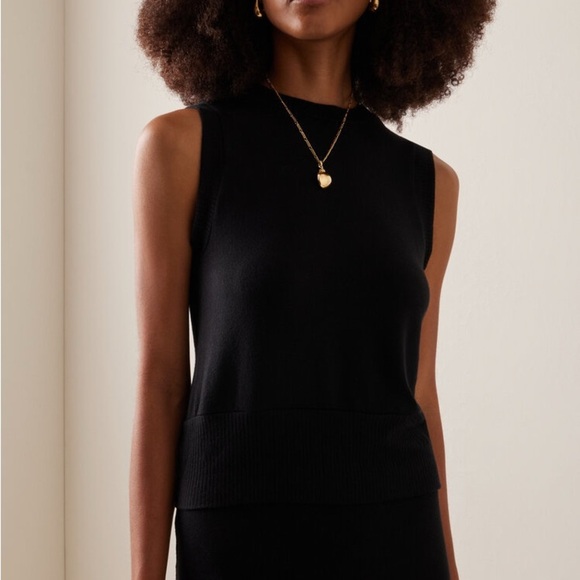 Anemos Tops - Anemos Knit Top Tank Top in Black Size Small